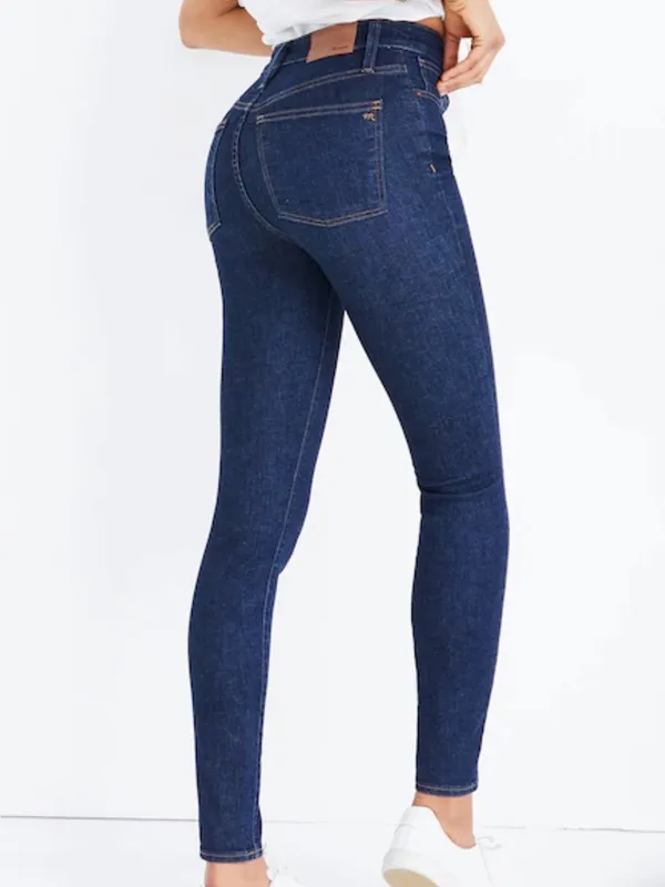Madewell 9” High-Rise Skinny Jeans in Dark Indigo Wash - Image 2