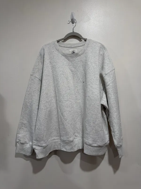 American Eagle Oversized Crewneck Sweatshirt Gray Size XXL - Image 2