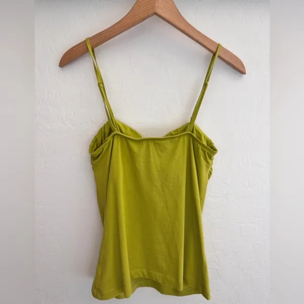 DKNY Lime Green‎ Ruched Cami Tank Top Size Small - Image 5