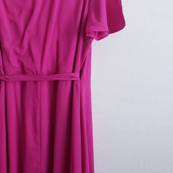 Lulu's Magenta Ruffle Maxi Wrap Dress - Image 8
