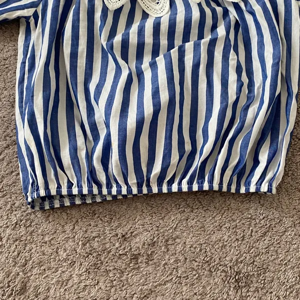 💙🦋Women’s Striped off the shoulder - Image 4