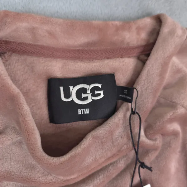 UGG Beckner Cropped Sweatshirt Womens XS Dusty Rose Velour Pullover‎ 1128977 - Image 6