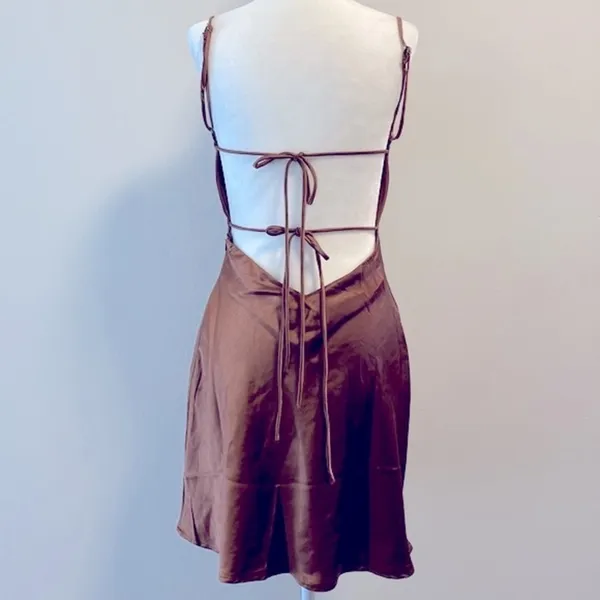 NWT Princess Polly chocolate brown slip dress - Image 4