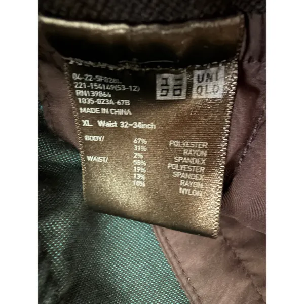 Uniqlo Smart Style Ankle Pants Women XL Teal Blue Excellent Stretch Tapered - Image 3