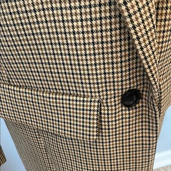 Stylish plaid Zara Blazer /coat /jacket small like new earthy colors - Image 3