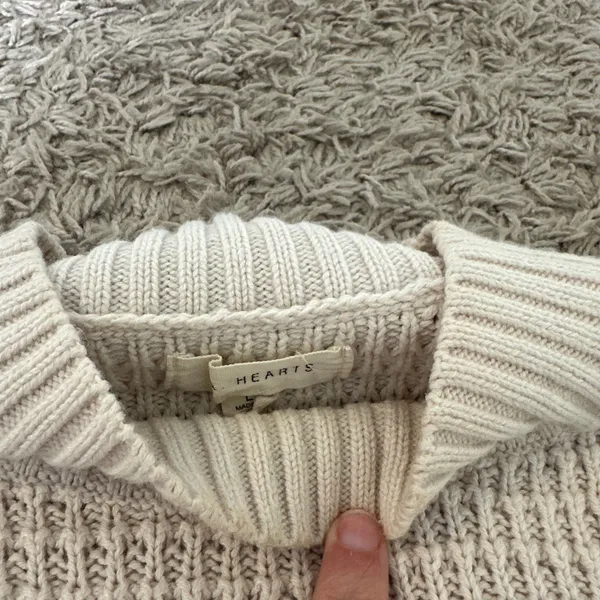 Crop sweater mock neck beige White Size L - Image 2