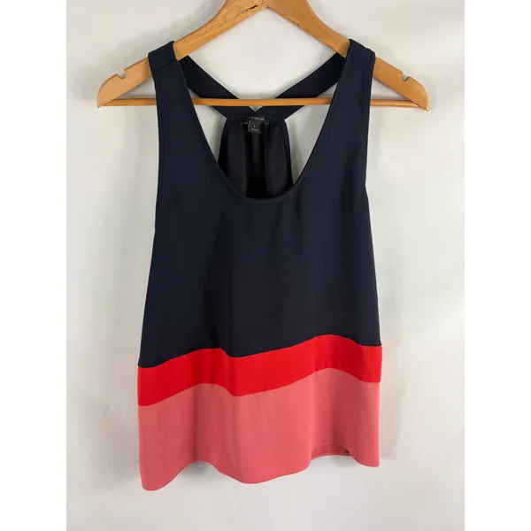 Ann Taylor Color Block Blue Pink Tank Size Small - Image 3