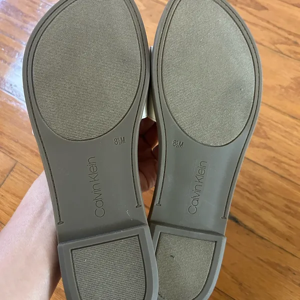 NEW Calvin Klein women memory foam Slide Sandals with Silver CK Logo - Image 4