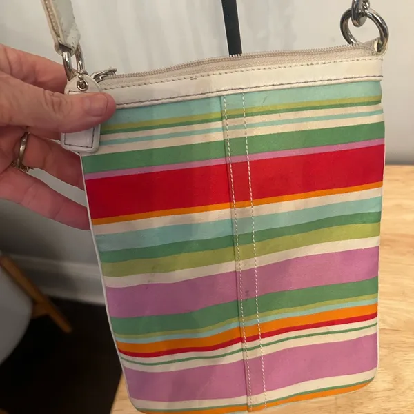 Coach Multicolor Striped Y2K colorful bag - Image 3