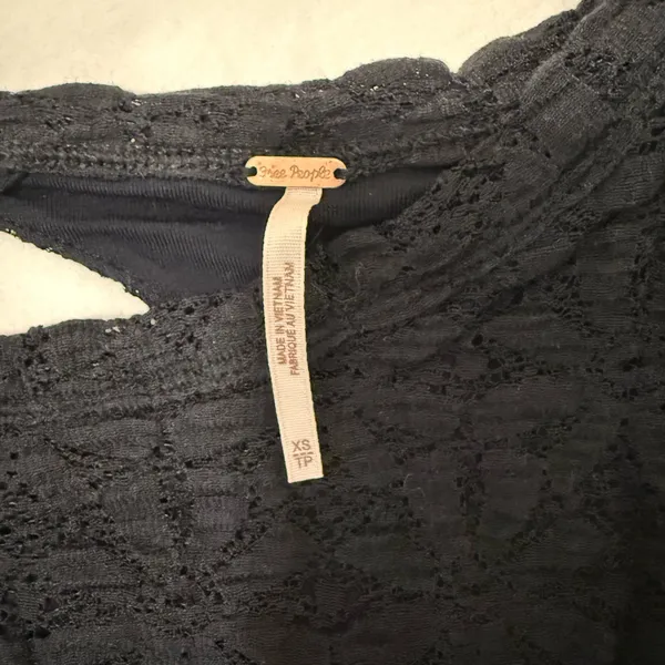 Free People Black Lace Blouse - Image 2