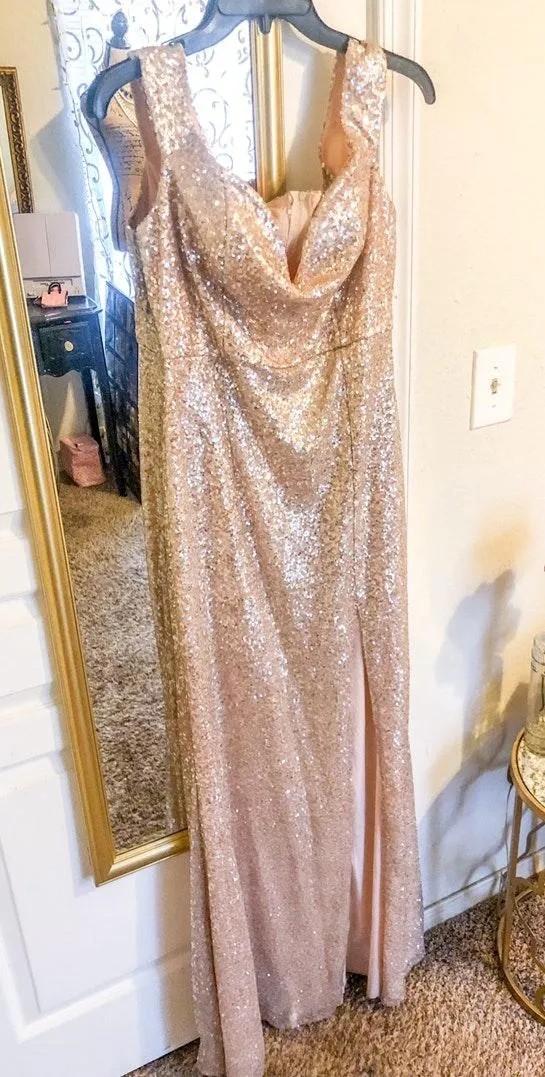 Rose Gold Dress Pink Size 14 - Image 2