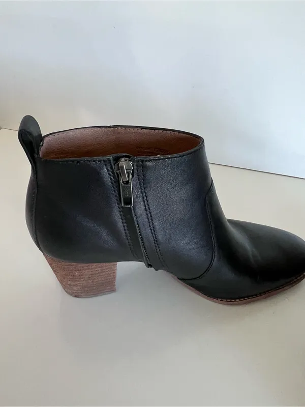 Madewell Women's Brenner Black Block‎ Heel Leather Ankle Booties - Image 6
