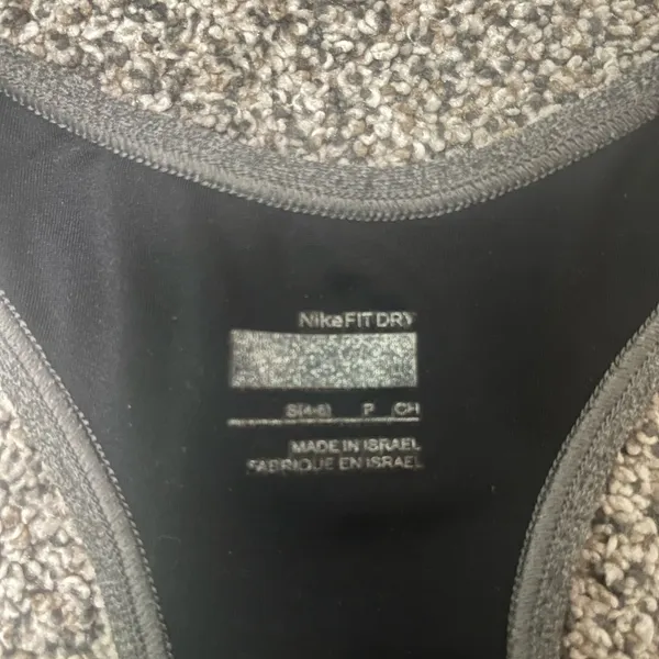 Nike Women's Charcoal Sports Bra - Image 2