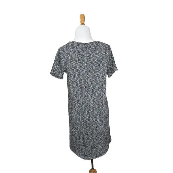 Abercrombie & Fitch Sweater Dress Gray Grey Scoop Neck Ribbed Size Medium - Image 3