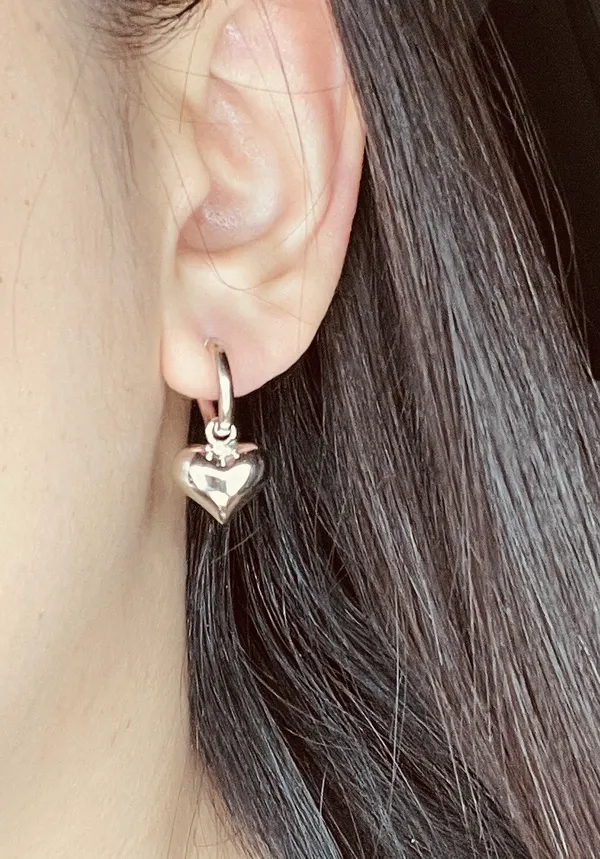 Sterling Silver #925 Earrings with PUffy heat - Image 3