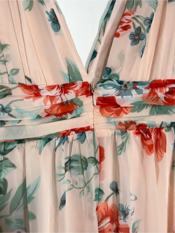 NWT Lulus Garden Meandering Blush Floral Print Maxi Dress size L - Image 12