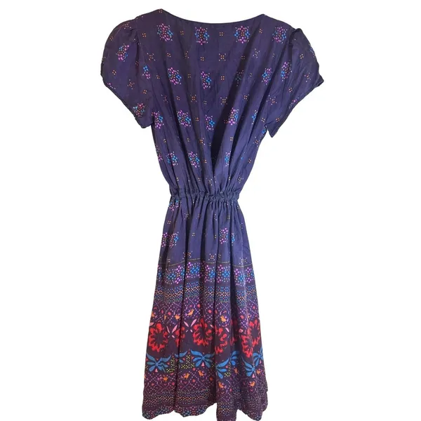 Johnny Was Womens Silk Paisley Print Drawstring Waist Midi Dress Size S - Image 6