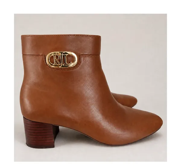 Ralph Lauren Lauren tan leather ankle boots - Image 7