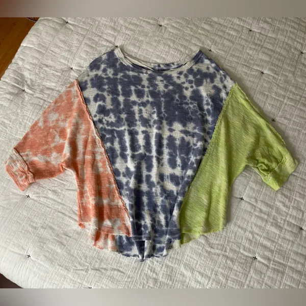 FREE PEOPLE We the Free Chasing the Sun Tie Dye Oversized Slouchy Tee Size XS - Image 6
