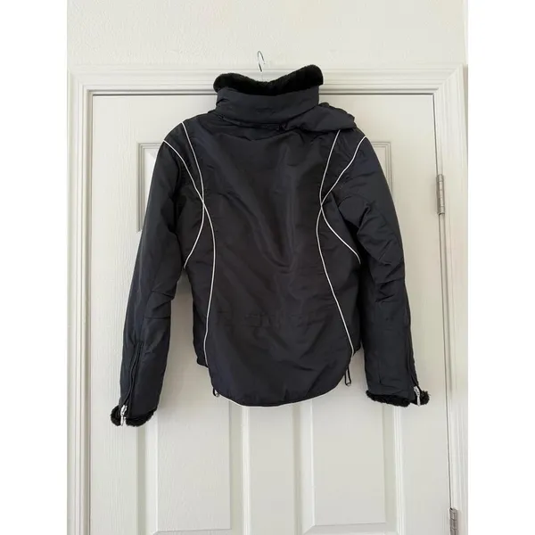 Obermeyer Ladies Thermolite Lauren with Fur Black Ski Jacket Coat size 6 - Image 2