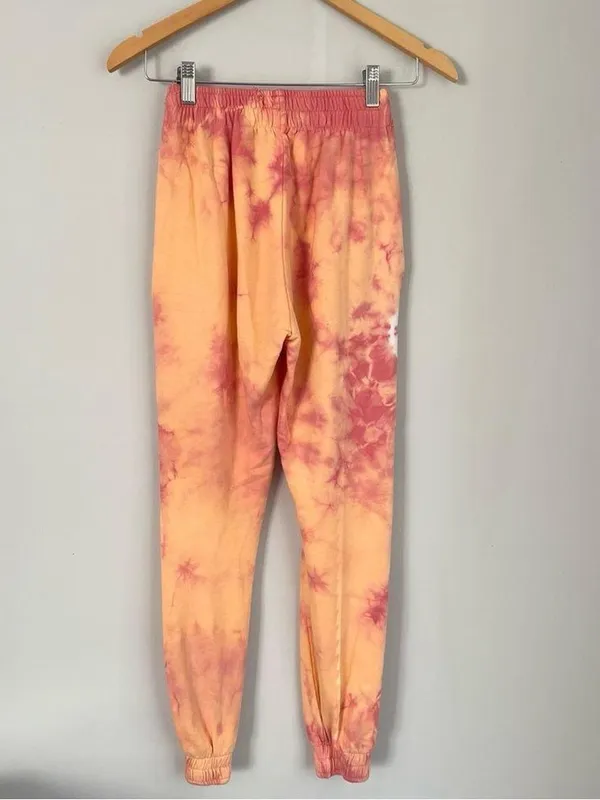 Frankies Bikinis Aiden Sweatpant Tie Dye Size XS Pink Orange - Image 8