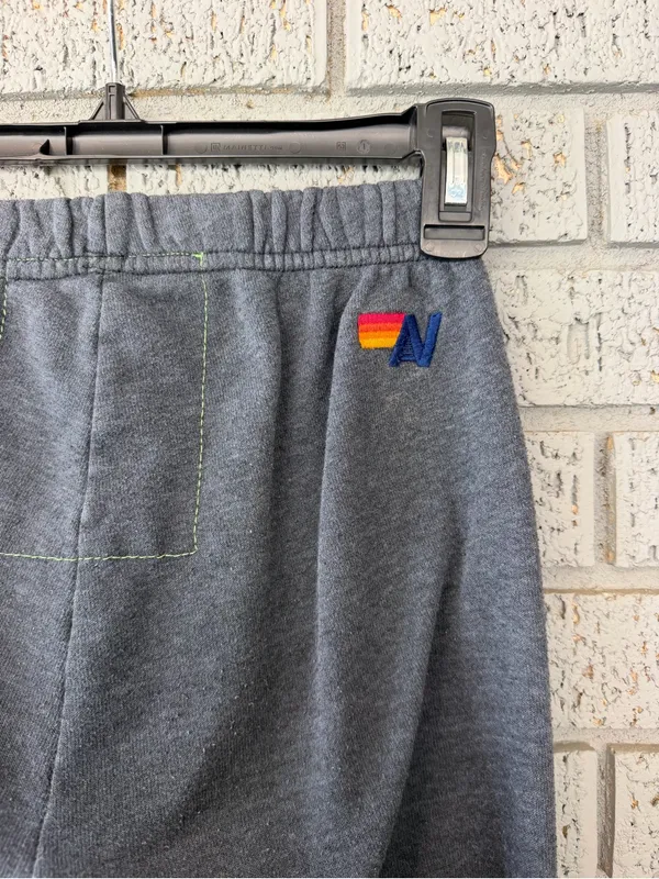 Aviator Nation Venice Sweatpants Charcoal Grey Rainbow Logo Size XS - Image 7