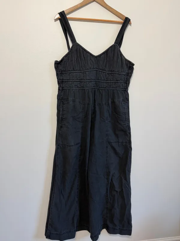 NEW Free People After All Ruched Wide Leg Jumpsuit Size Small - Image 2