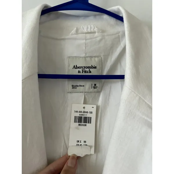 Abercrombie & Fitch Linen Cotton Blend Blazer NWT Size M - Image 4