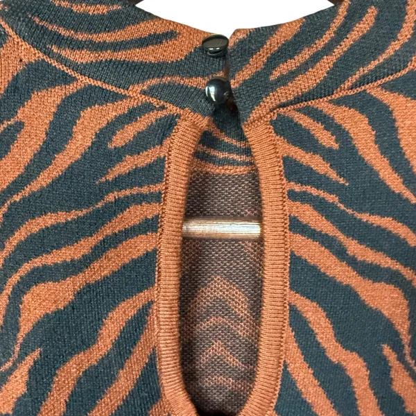Jealous Tomato Long Sleeve Tiger Bodycon Sweater‎ Dress Sz M - Image 7