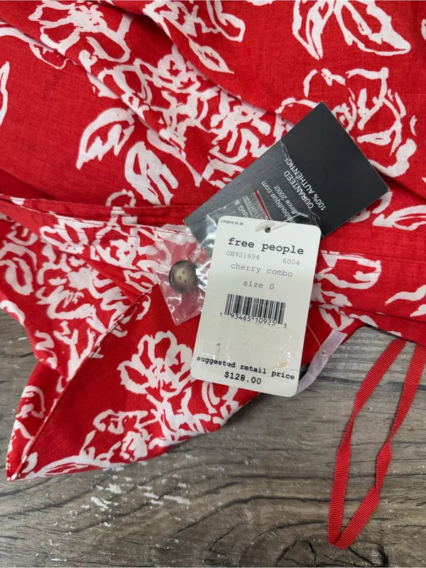 Free People A Thing Called Love Mini Dress‎ Cherry Combo size 0 - Image 7