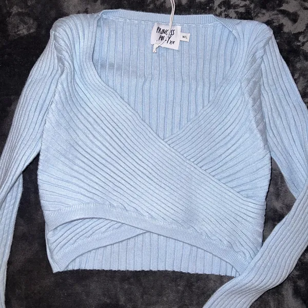 Princess Polly Samson Long Sleeve Top in Blue Size M/L New with tag - Image 7