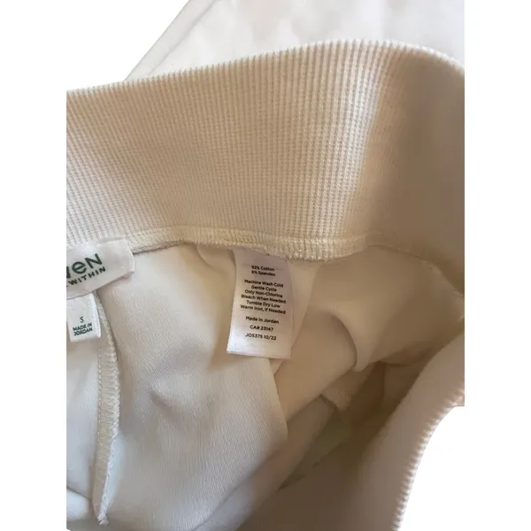 Haven Well Within White Knit Lounge Pants Small Wide Leg Travel Cotton - Image 9