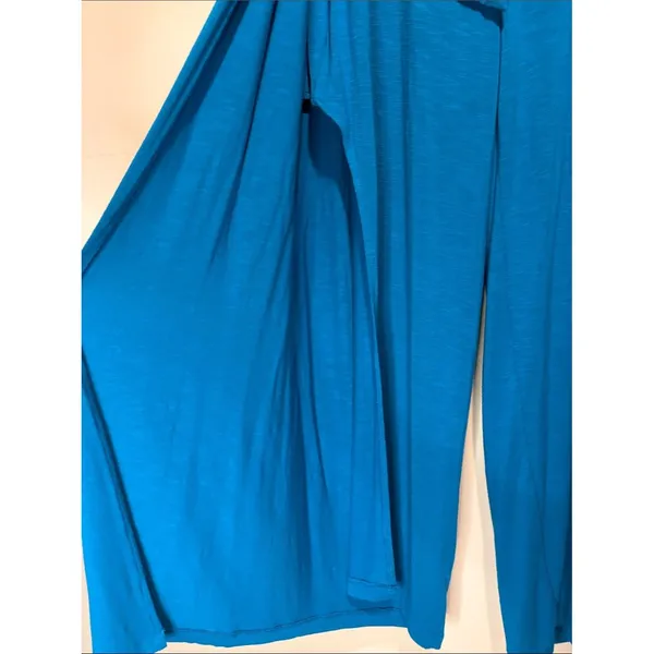 White House | Black Market Wide-Leg Crop Open Slit Leg Attached Tie Belt Palazzo Pants Size M-L - Image 7