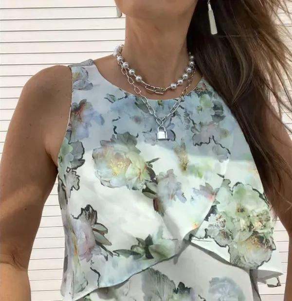 Philosophy Floral Ruffle Top - Image 7