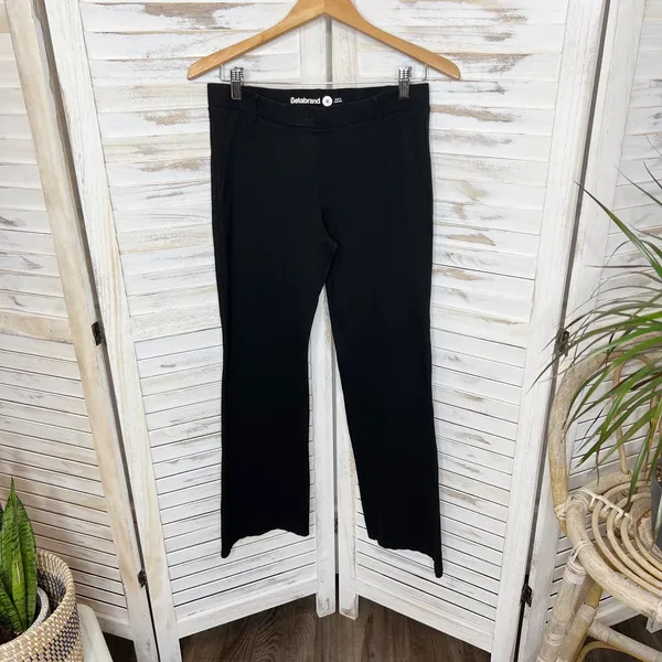 BETABRAND Women's Wide Leg Yoga Work Pant Faux Pockets Black Medium - Image 13