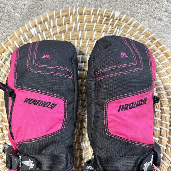 Gordini Women’s Juniors Standard Ultra DriMax Gauntlet Mitten Ski Black Pink M - Image 2