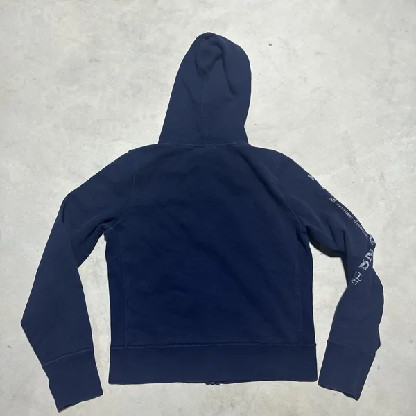 Vintage Polo Jeans Company Ralph Lauren Women's Zip Hoodie Sweatshirt Blue SZ L - Image 7