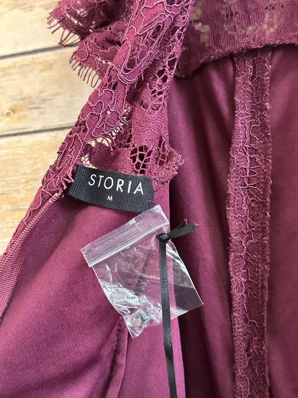 Storia Dress Women’s Size Medium Learn To Love Lace Ruffled Mini NWT - Image 4