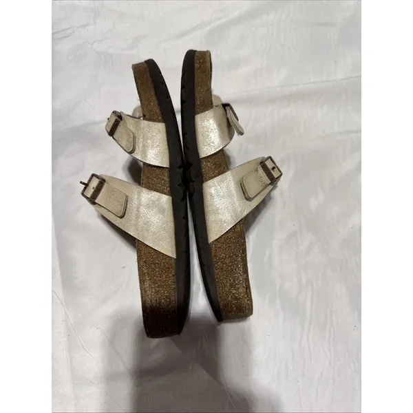 Birkenstock Mayari Birko-Flor Graceful Pearl White Sandals Size 37 - Image 7