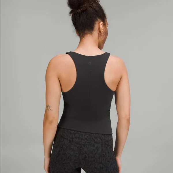 Lululemon InStill Tank Top Black Racerback Shelf Bra Square Neck Nulu Size 12 - Image 7