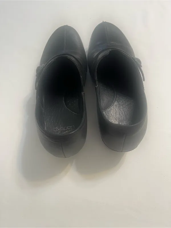 Women’s Dansko Black Leather Clogs with Buckle Size 38/7 - Image 3