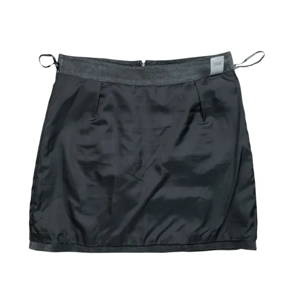 Kut From The Kloth Suede Leather Mini Skirt Womens 10 Gray Lined Pockets - Image 10