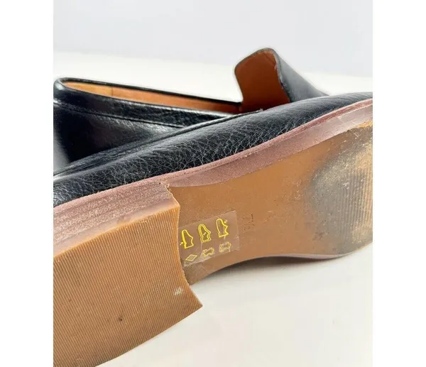 Madewell Womens Shoes Black Leather The Frances Loafer Slip On Office US 7.5 - Image 8