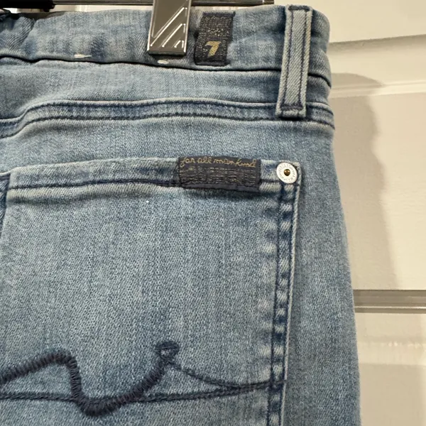 7 For All Mankind Light Denim Jeans - Image 5