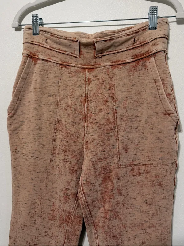 Free People Movement Comfy Acid Wash Lounge Flare Bootcut Pant Boho Size Small - Image 4