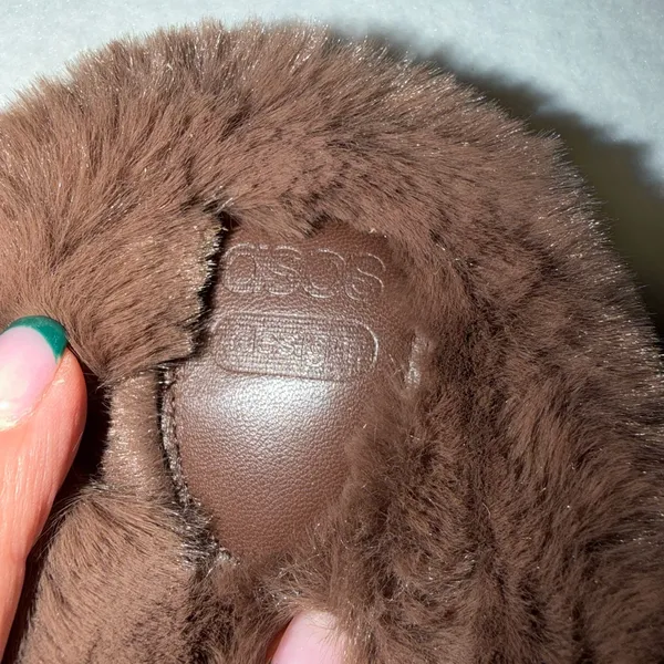 ASOS Brown Faux Fur Lined Mule Slippers Indoor Outdoor Sole Women’s 7-8 Cozy - Image 2