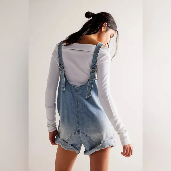 NWOT WeThe Free High Roller Shortall In Bright Eyes Sold Out On Free People - Image 4