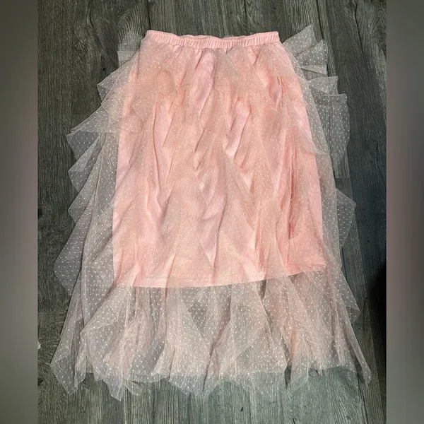 Live 4 Truth Asymmetrical Pink Tulle Skirt - Image 5