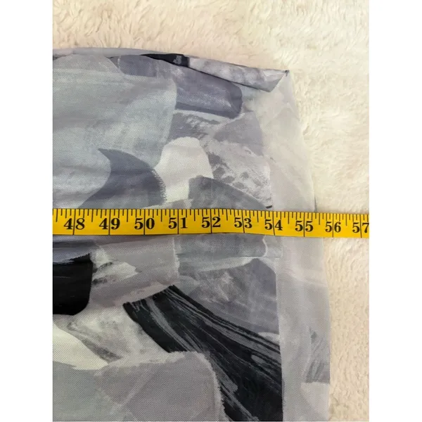 Lulus Idyllic in Ibiza Grey Abstract Print Mock Neck Halter Midi Dress Size XL - Image 8