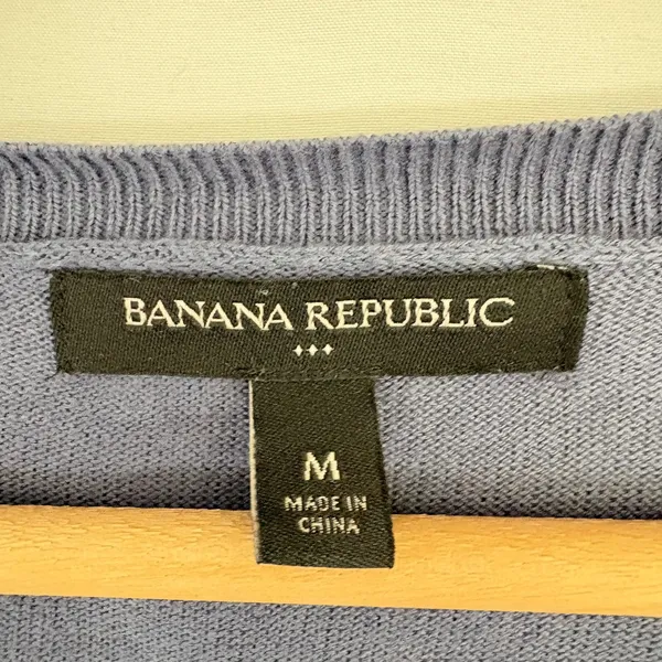 Banana Republic‎ Womens Dusty Blue V-Neck Button Front Cardigan Sweater Size M - Image 7